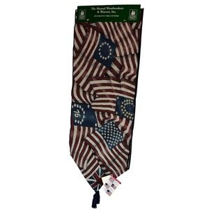 Manual Woodworkers Weavers Flags of Freedom Table Runner Placemats Americana NEW
